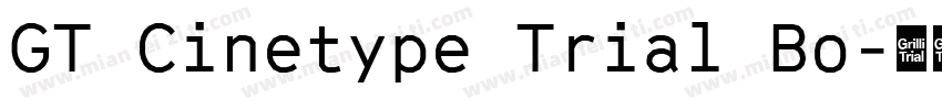 GT Cinetype Trial Bo字体转换